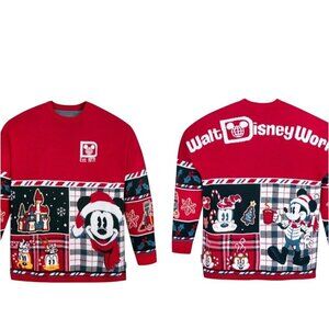Disney Christmas 2021 Mickey And Friends Spirit Jersey Rare Sweater Size S